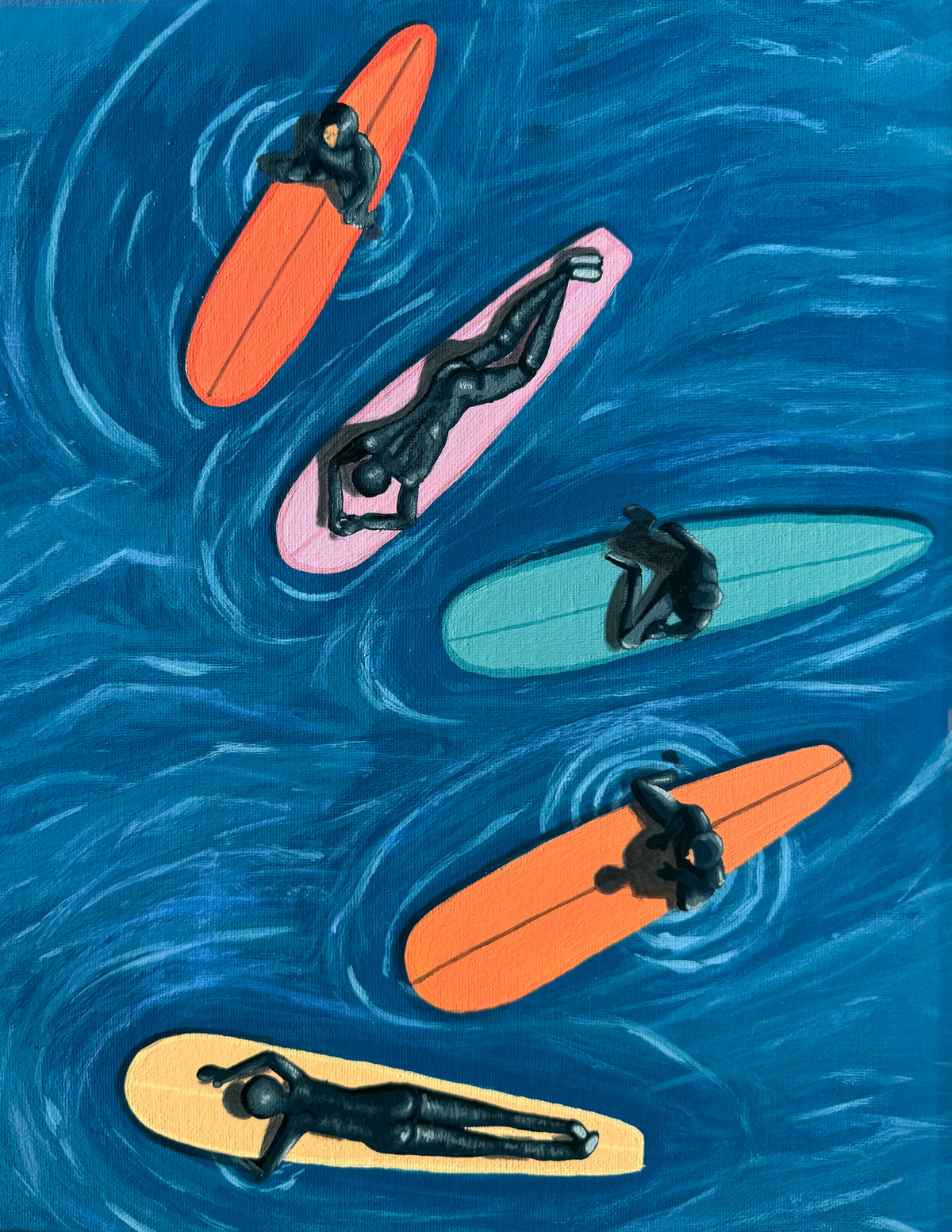 The surf trip makes it out of the group chat - original painting